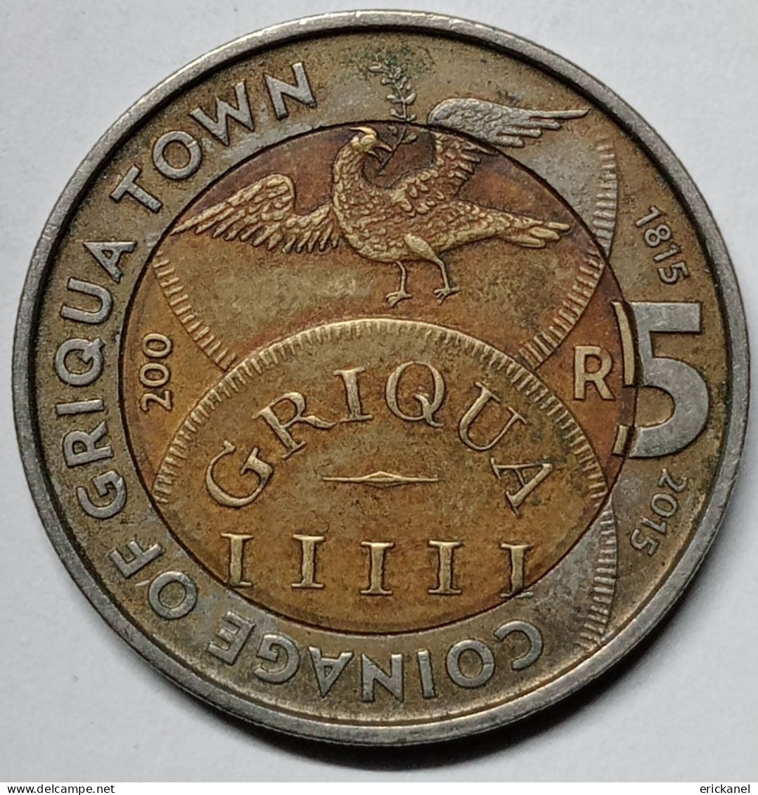 2015 South Africa 5-rand "Griqua Town Coinage"- Auc - Sudáfrica