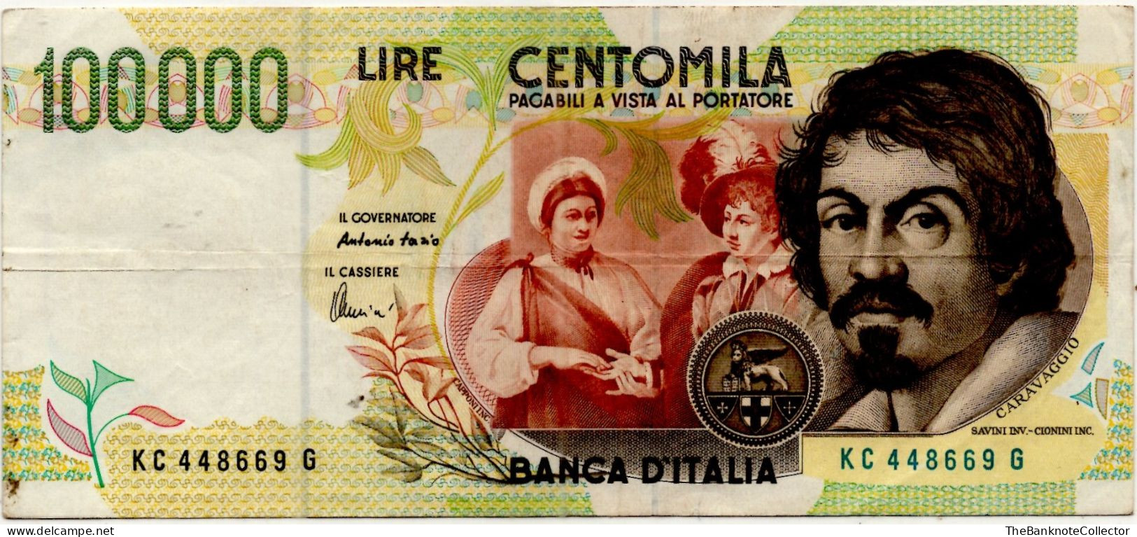 Italy 100000 Lire 1994 P-117  VF - 50.000 Lire