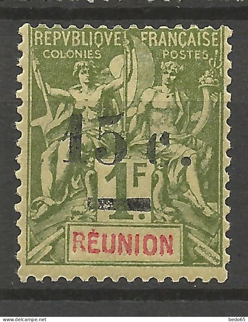 REUNION N° 55 Variétée C De 15 C Brisé NEUF** LUXE SANS CHARNIERE / Hingeless / MNH - Ongebruikt