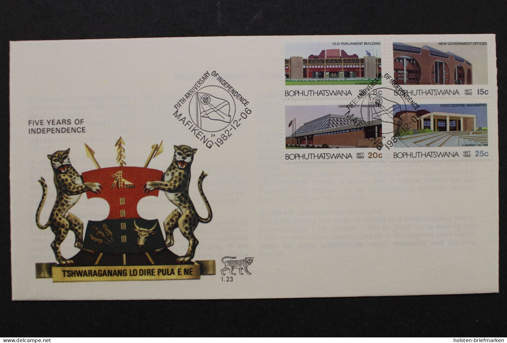 Bophuthatswana, MiNr. 96-99, FDC - Bophuthatswana