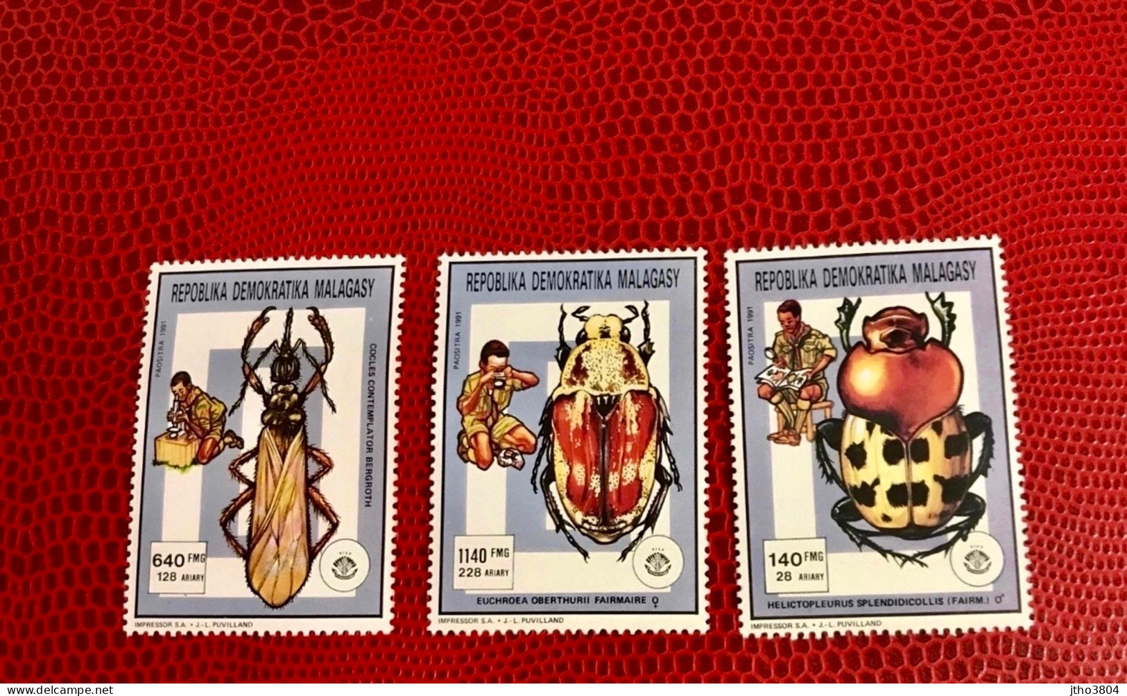 MADAGASCAR 1991 3v Neuf MNH ** YT 994 / 996 Insecto Insect Insekt Inseto Insetto Malagasy Madagaskar - Käfer