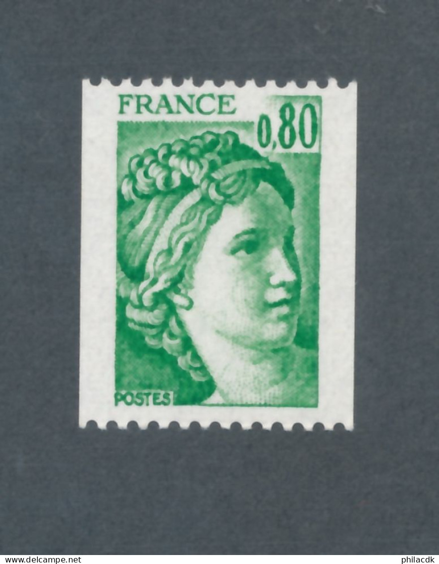 FRANCE - N° 1980a) NEUF** SANS CHARNIERE AVEC NUMERO ROUGE AU VERSO - 1977/78 - Ungebraucht