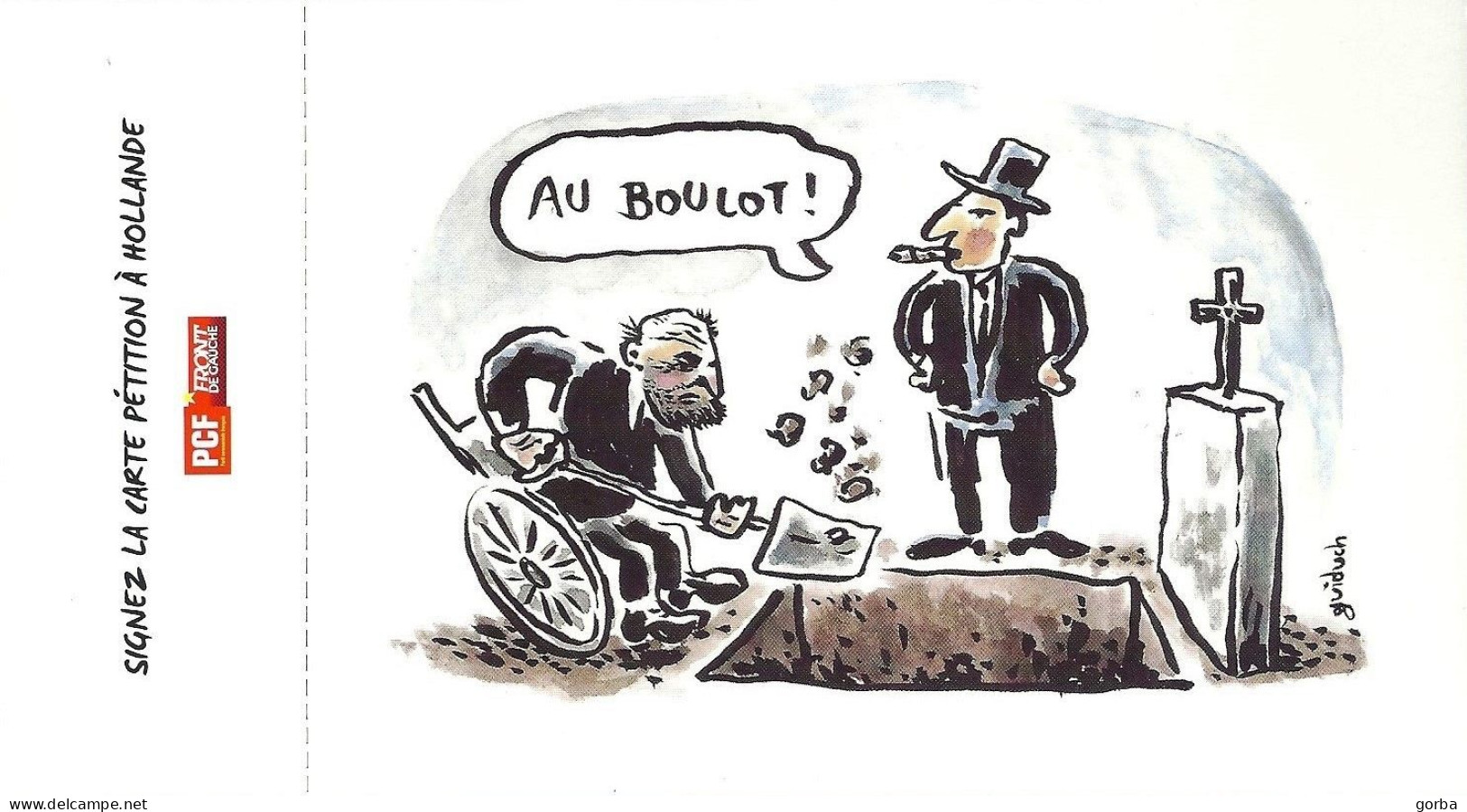 *Lot De 2 CPM  Petition PCF Pour La Retraite à 60 Ans - Illustration De GUIDUCH Et CHARB - Pas Courant - Partis Politiques & élections