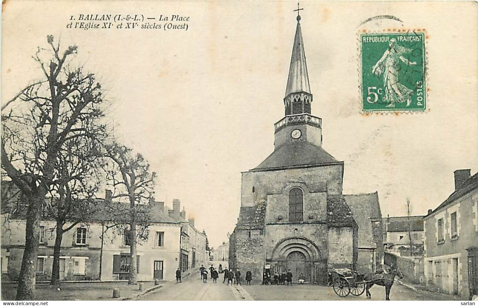 37 ♥ BALLAN ♥ La Place Et L'église , * 465 07 - Ballan-Miré