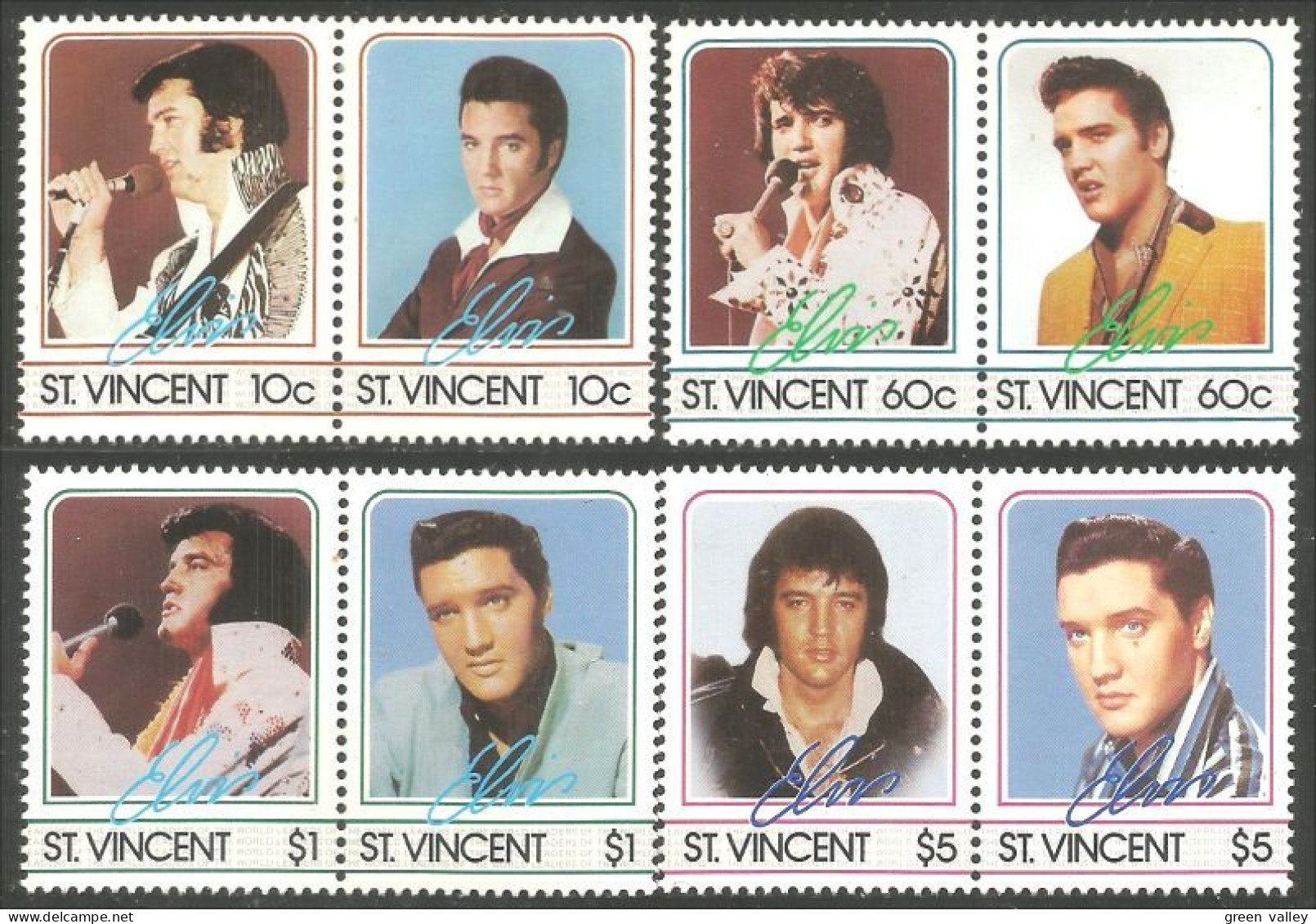 924 St Vincent Elvis Presley MNH ** Neuf SC (VIN-166c) - Zangers