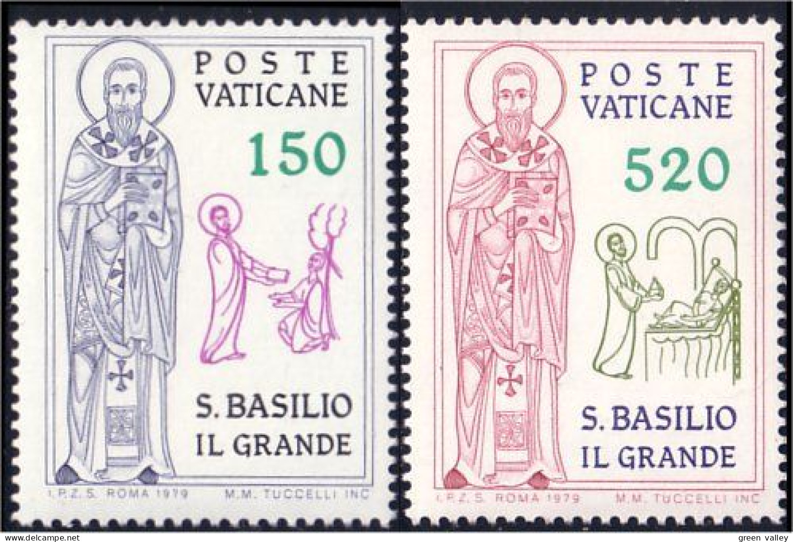 922 Vatican Basilio Il Grande St Basile Le Grand St. Basil The Great MNH ** Neuf SC (VAT-19) - Neufs