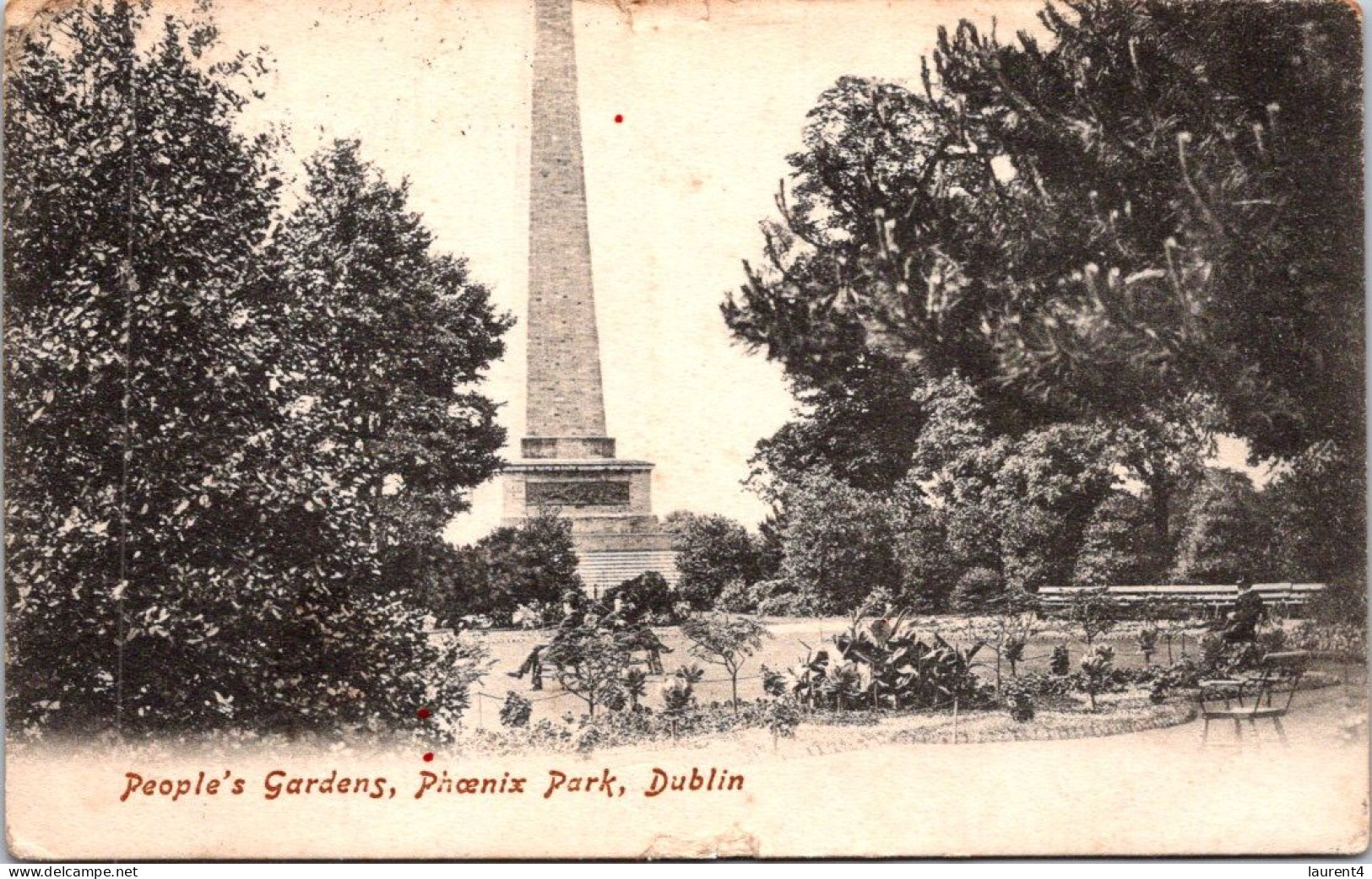 4-4-2024 (1 Z 1) Ireland (posted From Ireland To London In 1906) Dublin PhoenixPark (Obelisk) B/w - Dublin