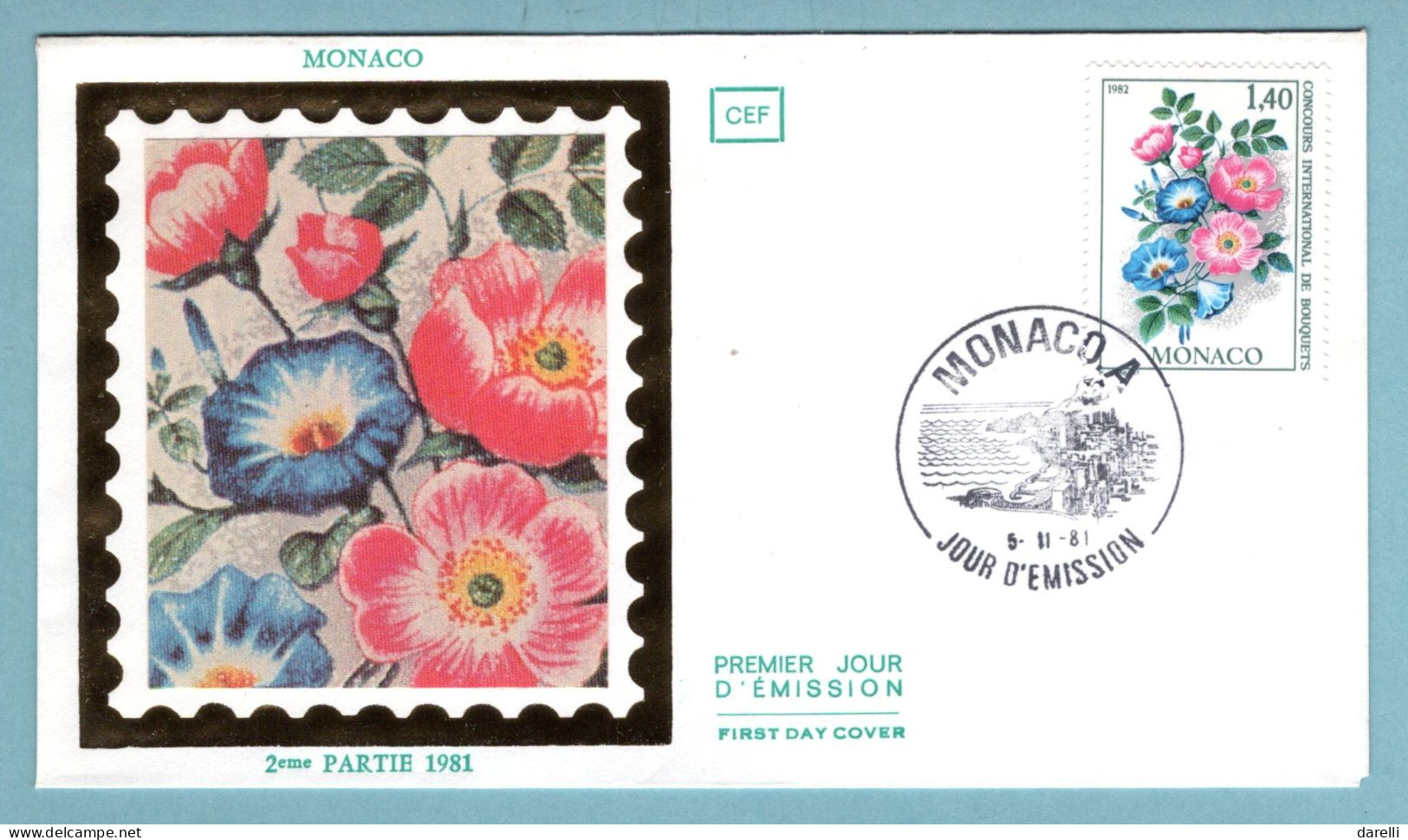 FDC Monaco 1981 - Concours International Des Bouquets 1981 -  YT 1295 - FDC