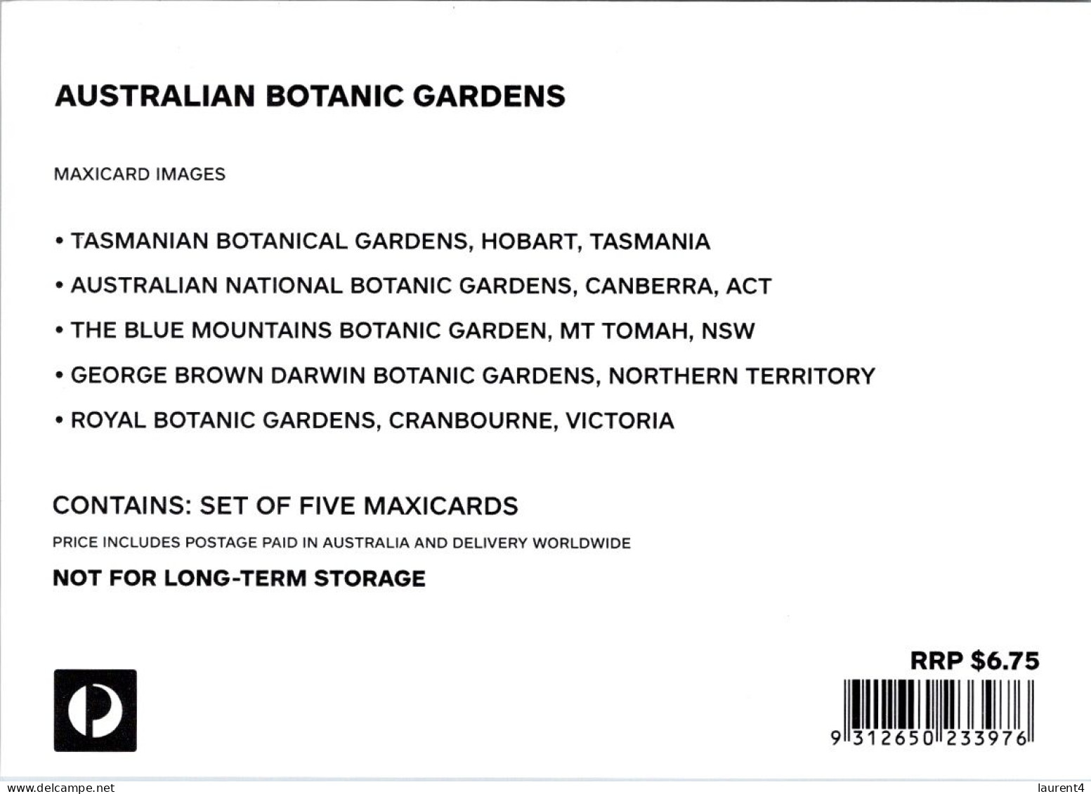 4-4-2024 (1 Z 5) Australia (maxicard) Garden (x 5 + info card) (if no purchase this item WILL NOT be re-listed for sale)