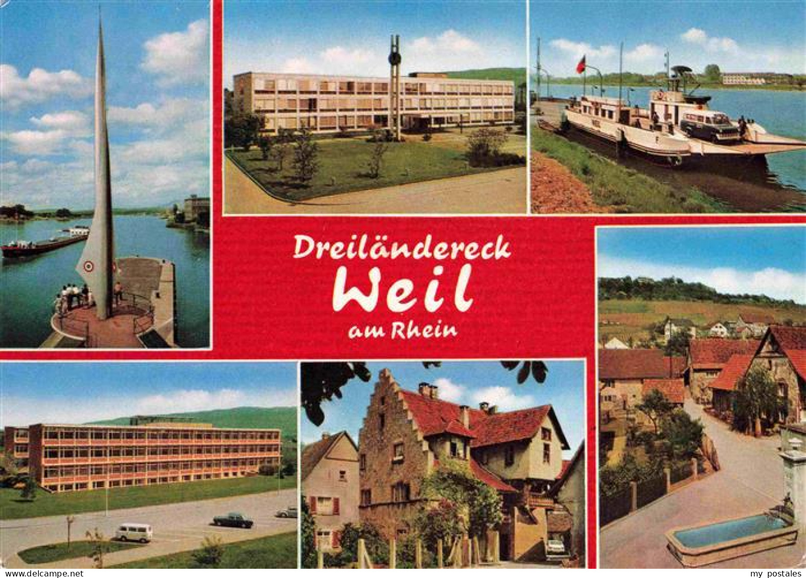 73969219 Weil_am_Rhein Dreilaendereck Zollgebaeude Stufenhaus Hafenpartie - Weil Am Rhein