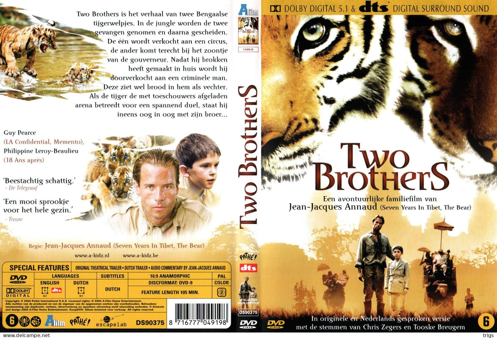 DVD - Two Brothers - Action, Adventure