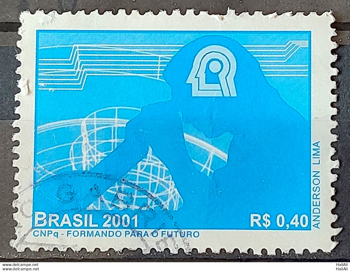 C 2375 Brazil Stamp CNPQ Science Education 2001 Circulated 1 - Used Stamps