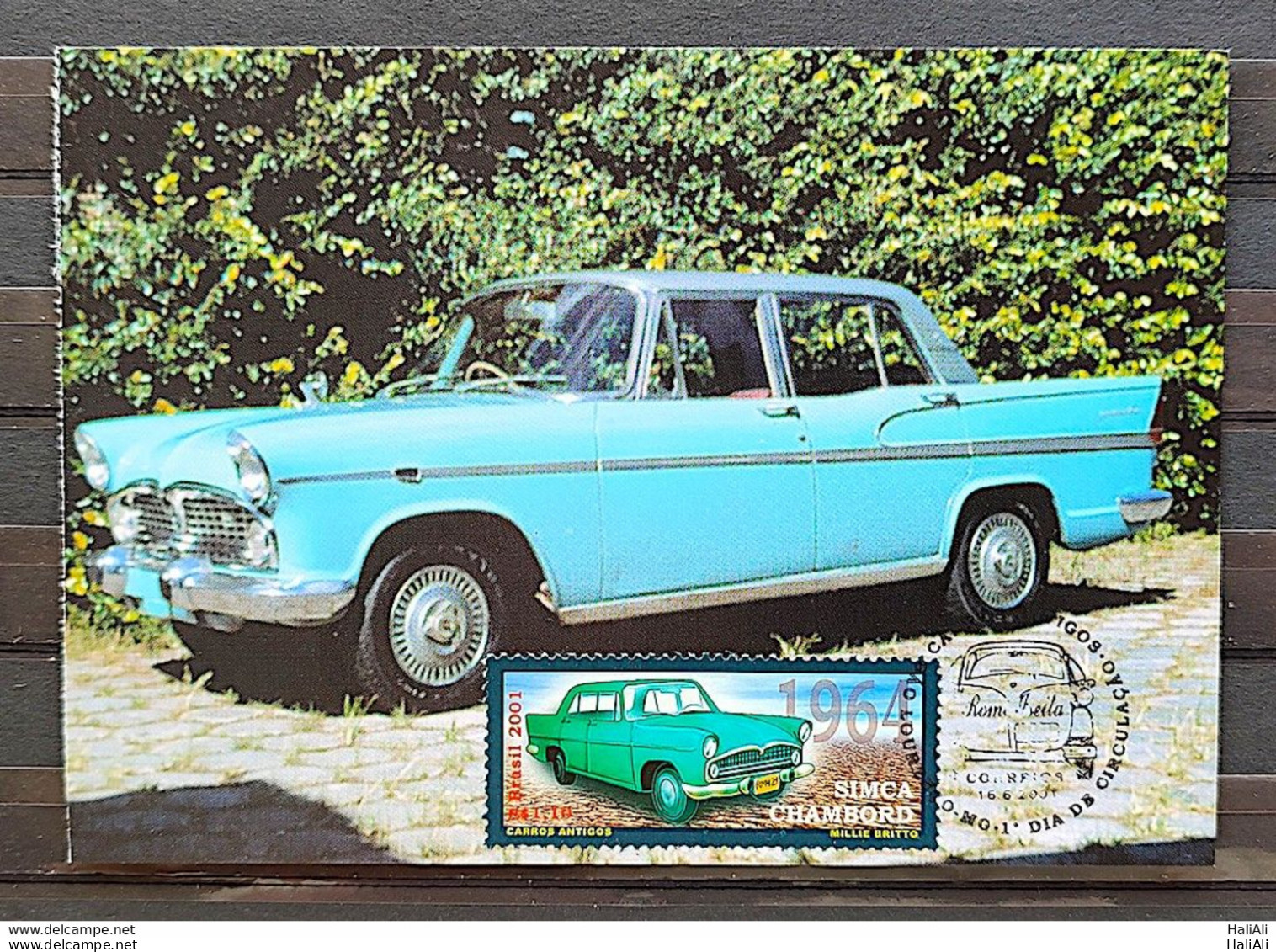 BRAZIL Maximmum Card Old Cars 2001 Postcard