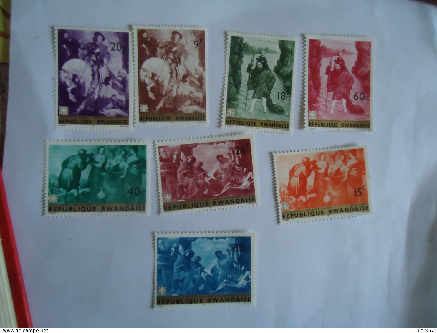 RWANDA MNH  SET 8  STAMPS PAINTING - Other & Unclassified