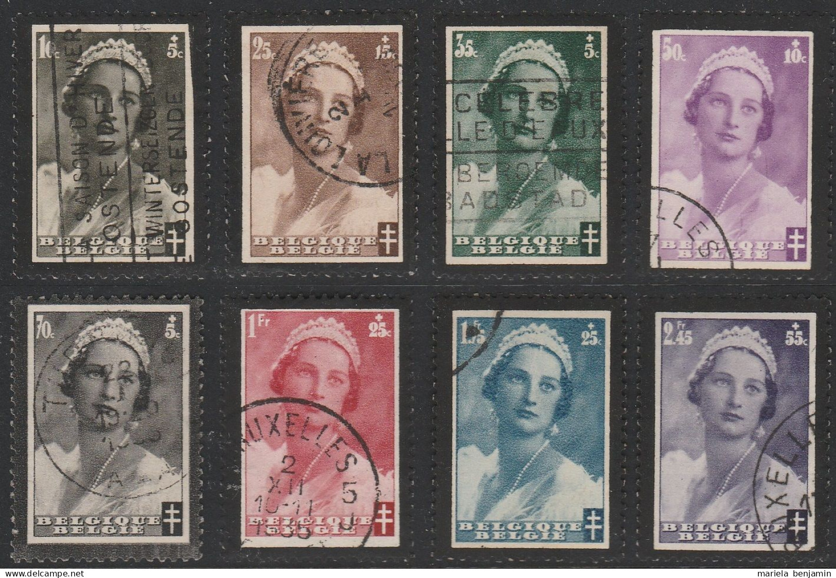 N°411/18 Obl. - Antituberculeux - Deuil De La Reine Astrid 1935 - Gebruikt