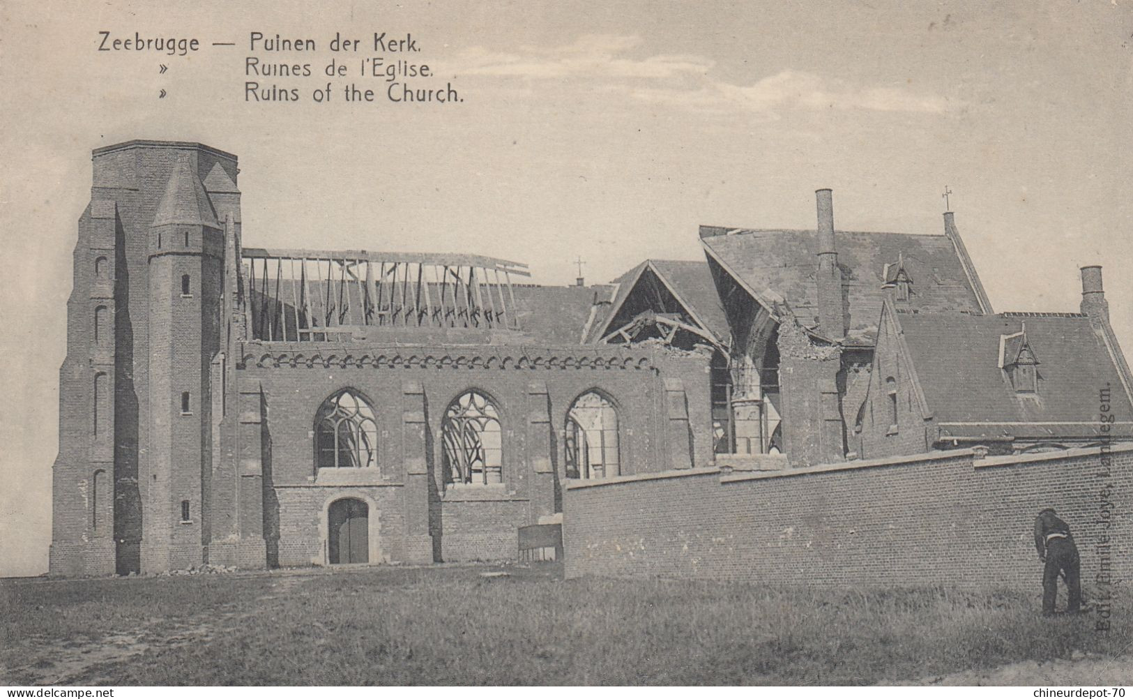 ZEEBRUGGE  RUINE DE L EGLISE - Zeebrugge