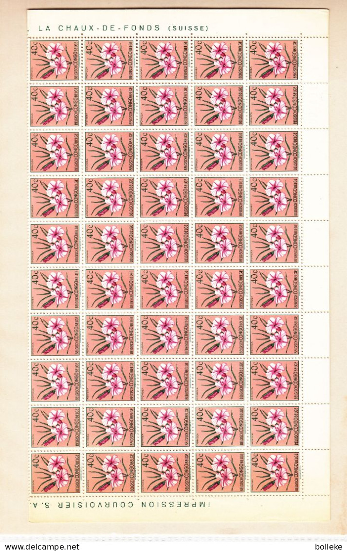 Fleurs - Congo Belge - COB 306 ** - En Feuille De 100 - - Unused Stamps