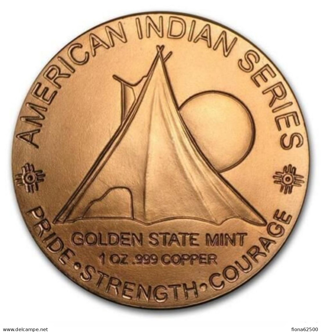 MEDAILLE AMERICAINE EN CUIVRE . SITTING BULL . - Autres & Non Classés