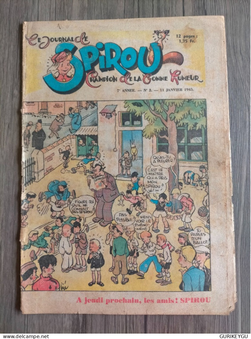 Bd SPIROU N° 2 Christophe COLOMB CARAMEL Et ROMULUS 11/01/1945  Jijé  VALHARDI - Spirou Et Fantasio