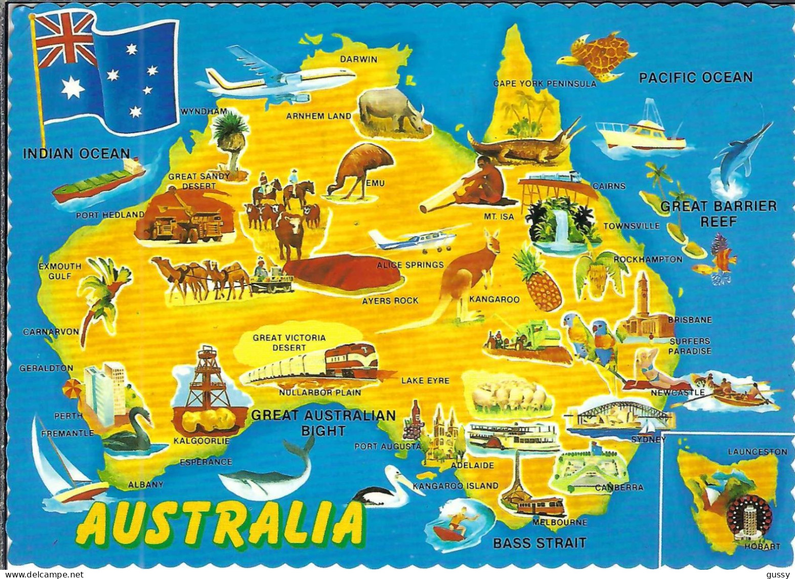 AUSTRALIE Ca.1988: CP Ill. De Pittsburgh à Vandoeuvres (GE, Suisse) - Covers & Documents