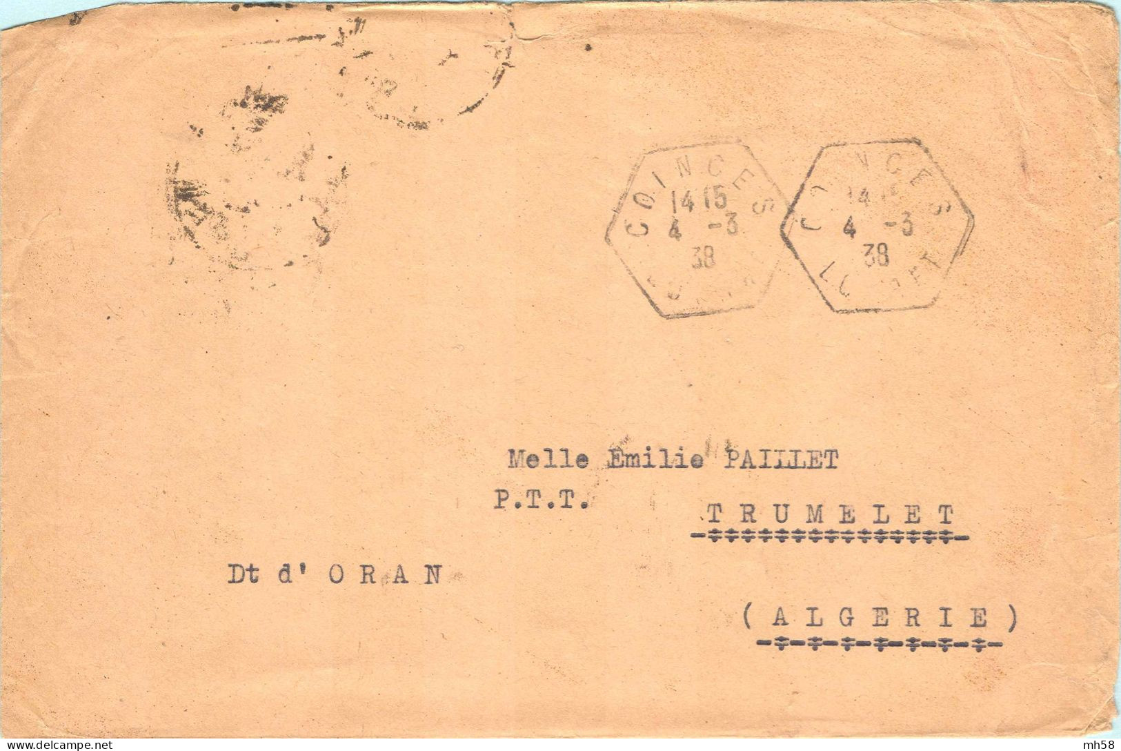 FRANCE - Lettre Vers Algérie Avec Pub De Carnet : Poste Aérienne - N° 365 65c Paix Outremer Type II - Briefe U. Dokumente