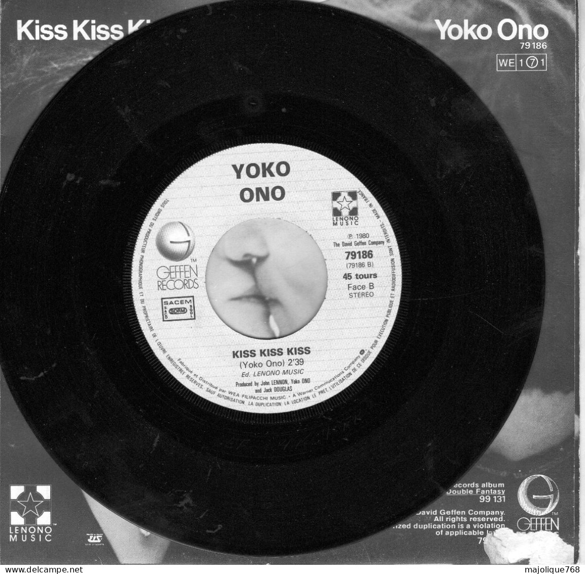 Disque De John Lennon Et  Yoko Ono -  (Just Like) Starting Over - Geffen Records – 79186 - France 1980 - Rock