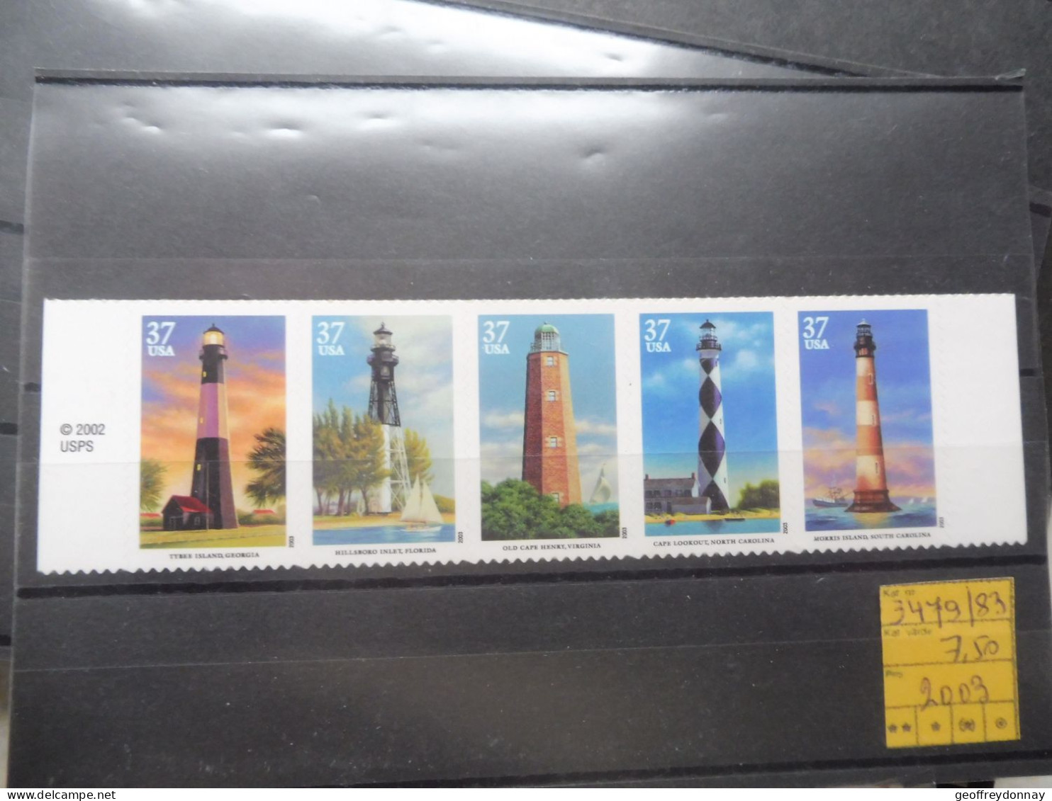 Usa Etats Unis Amerique America Lighthouses Phares 2003 Mnh Neuf ** 3479/3483 Farois - Faros