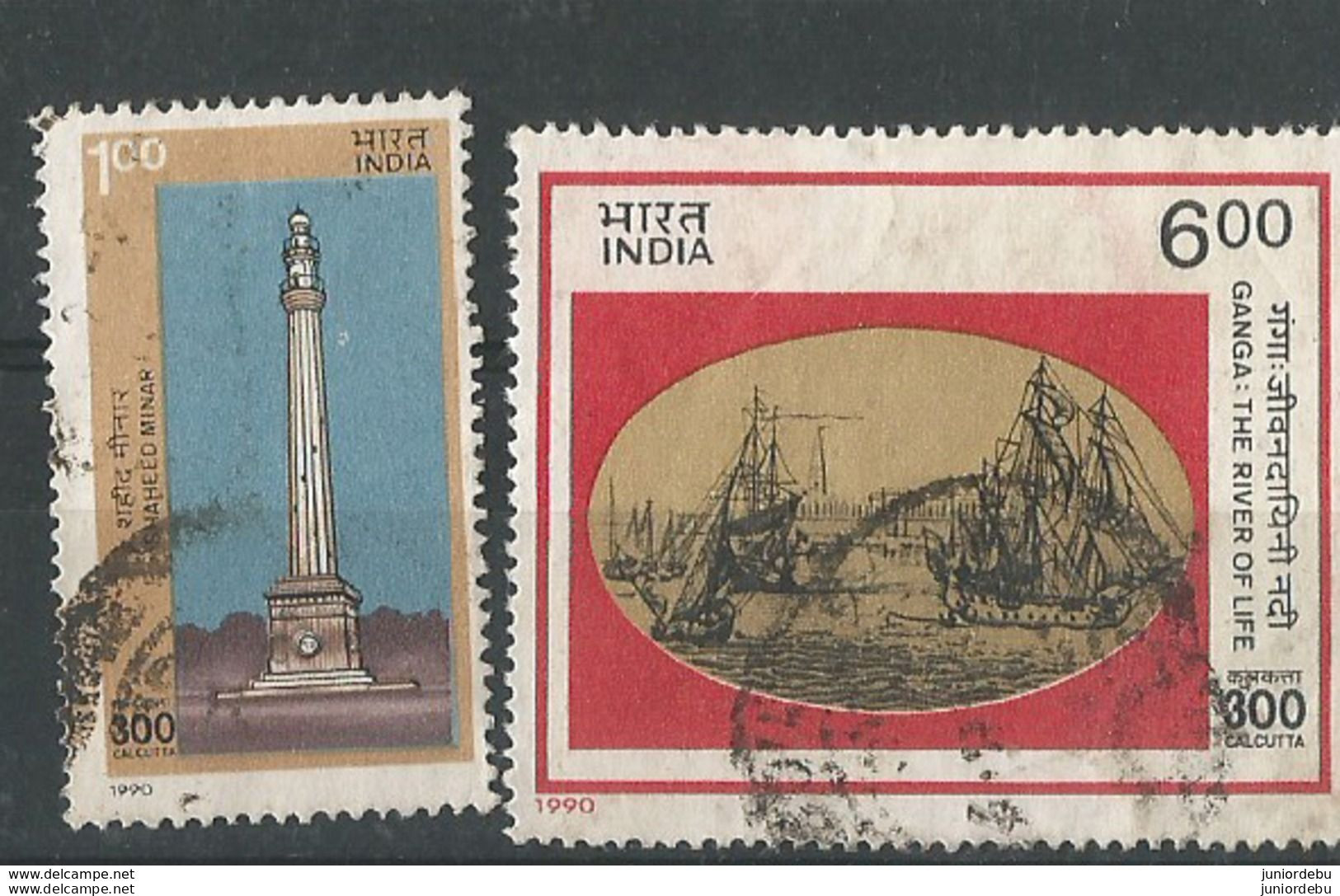 India - 1990- 300 Years Of Calcutta - Set   - Used. ( Condition As Per Scan ) ( OL 20.1.19 ) - Used Stamps