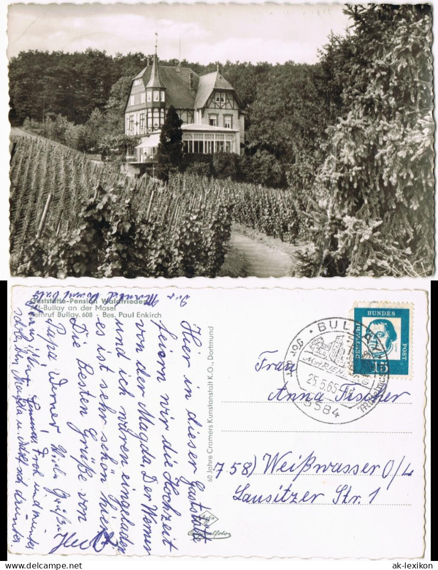 Ansichtskarte Bullay Gaststätte-Pension Waldfrieden 1965 - Alf-Bullay