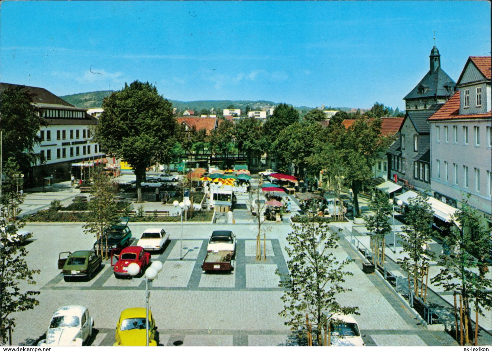 Ansichtskarte Salzgitter Marktplatz, Autos Ua VW Käfer 1982 - Salzgitter