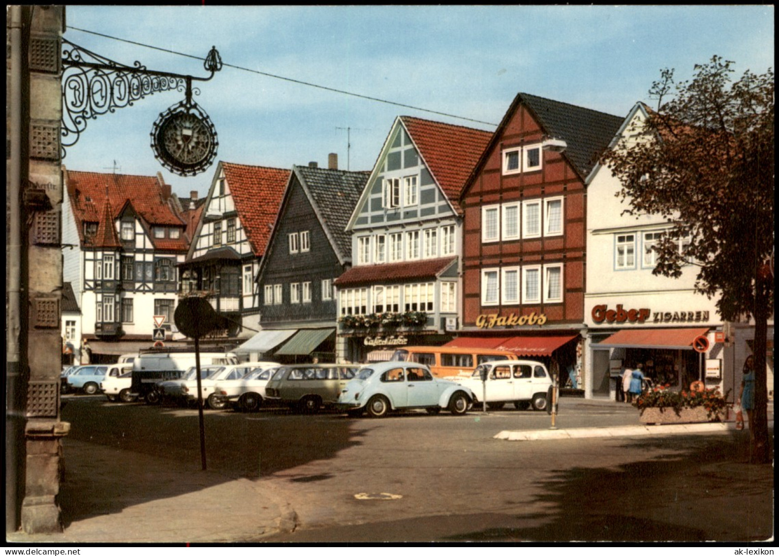 Rinteln Am Markt Marktplatz Autos U.a. Volkswagen VW Käfer, Geschäfte 1974 - Rinteln