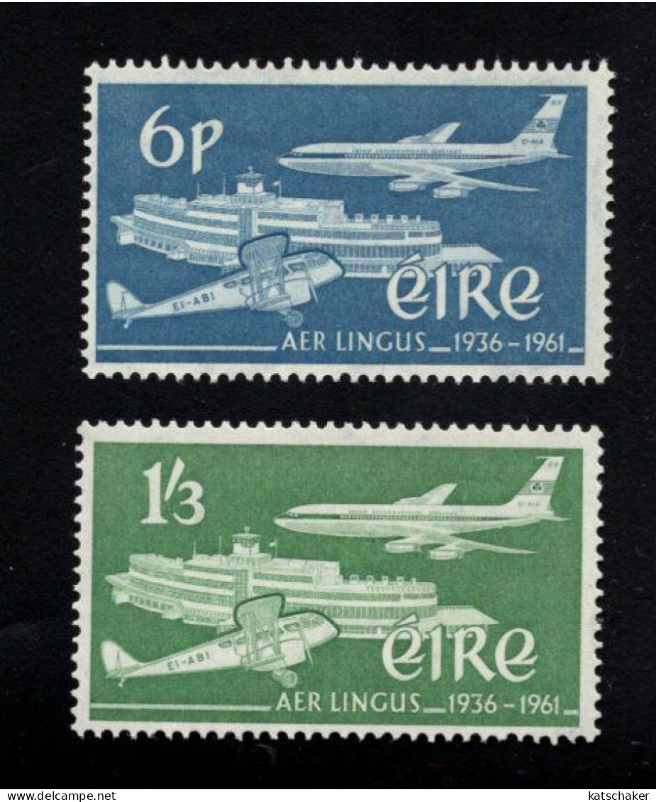 2000384714 1960  SCOTT 177 178 (XX) POSTFRIS  MINT NEVER HINGED -  25TH ANNIV FOUNDING AIR LINGUS IRISH INTERNATIONAL AI - Nuevos