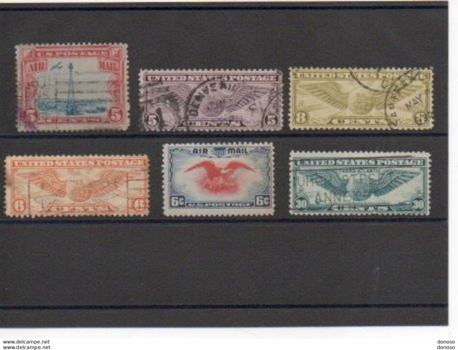 USA 1928-1930 Yvert PA 11 + 12 + 15A-16 + 25 Oblitérés + 24 NEUF** MNH Cote : 5,05 Euros - 1a. 1918-1940 Afgestempeld