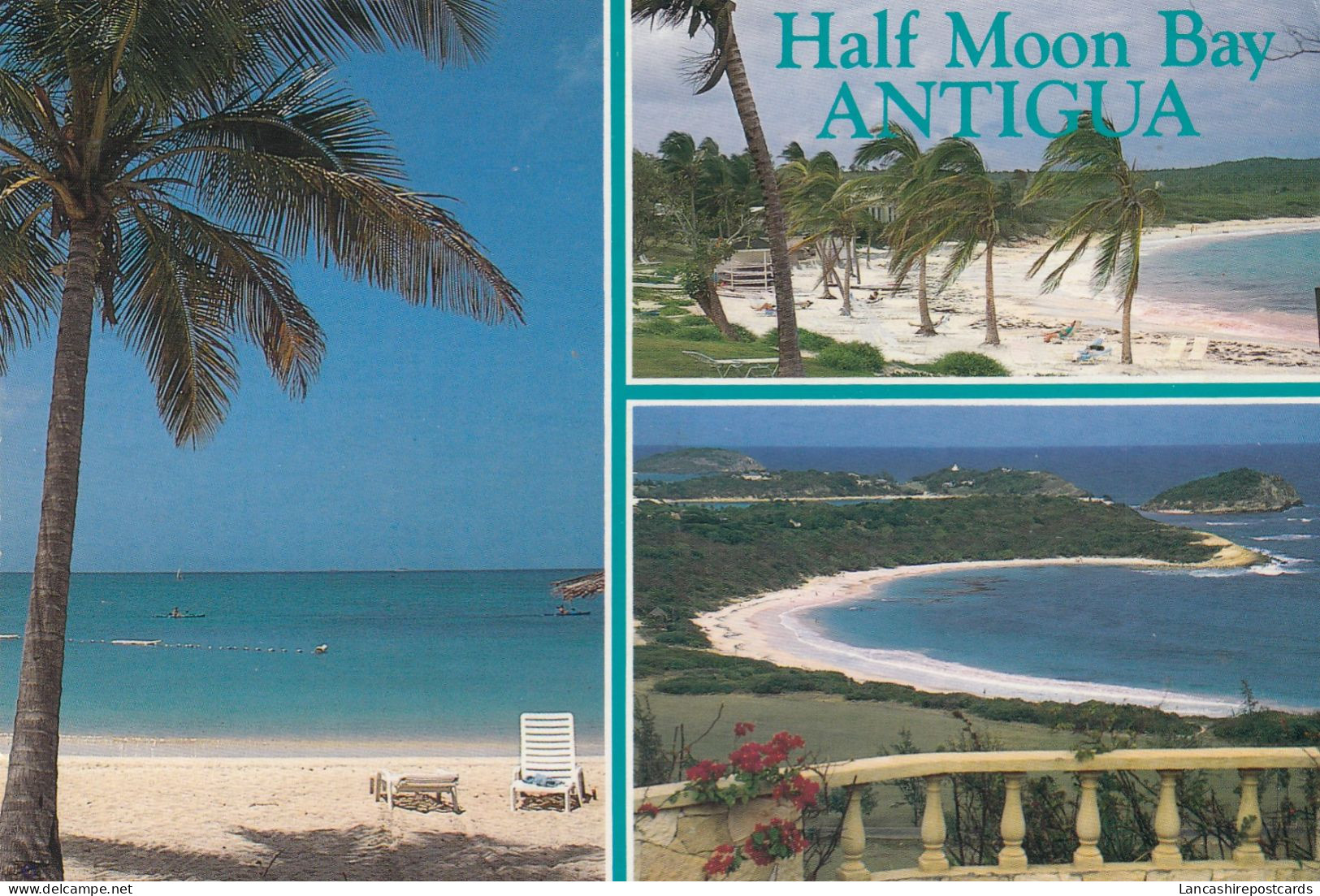 Postcard Half Moon Bay Antigua West India Resort Hotel PU 1994 My Ref B26439 - Antigua & Barbuda