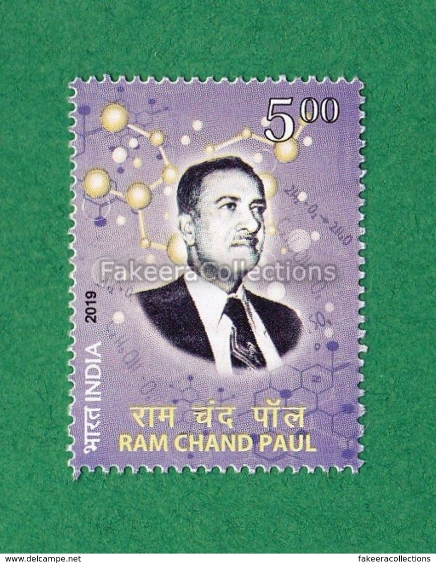 INDIA 2019 Inde Indien - RAM CHAND PAUL 1v MNH ** - Scientist, Chemistry, Atomic Energy, Chemical Equation, Sciences .. - Unused Stamps