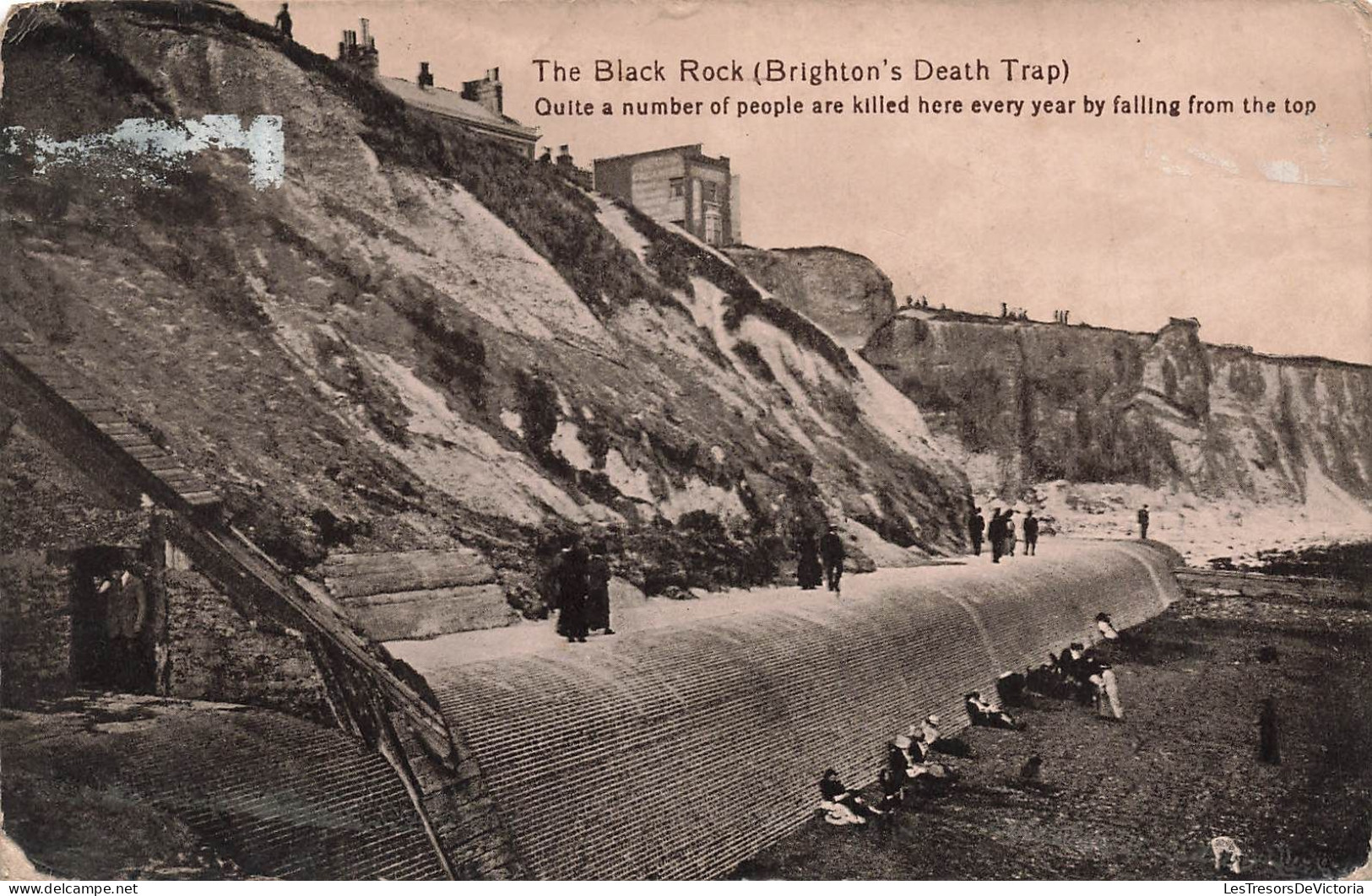 ANGLETERRE - Sussex - The Black Rock (Brighton's Death Trap) - Quite A Number Of People - Carte Postale Ancienne - Brighton