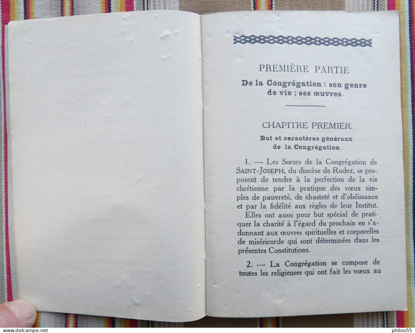 12 RODEZ CARRERE Constitutions des Soeurs de St Joseph d'Estaing DIOCESE DES RODEZ 1932