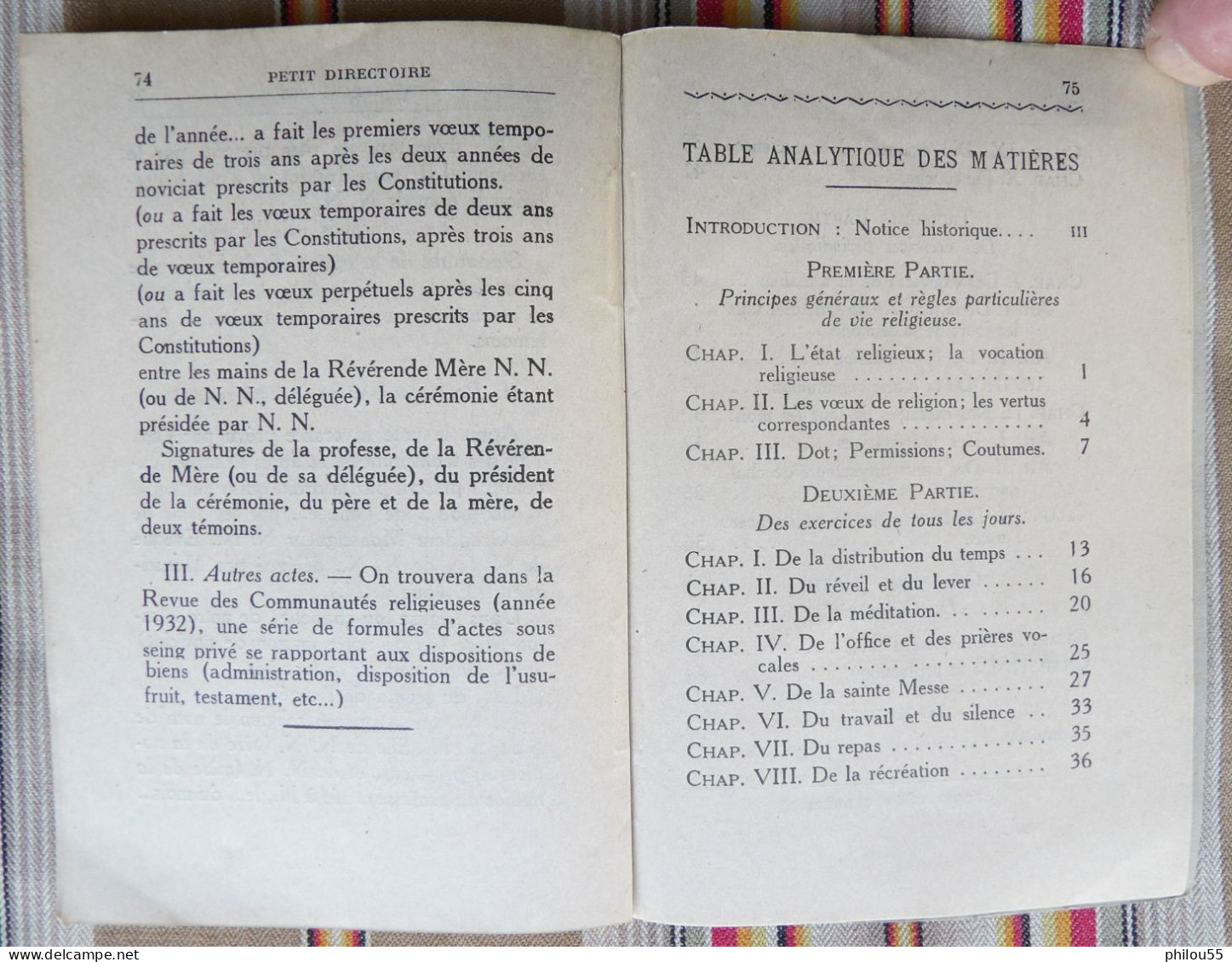 12 RODEZ CARRERE Constitutions des Soeurs de St Joseph d'Estaing DIOCESE DES RODEZ 1932