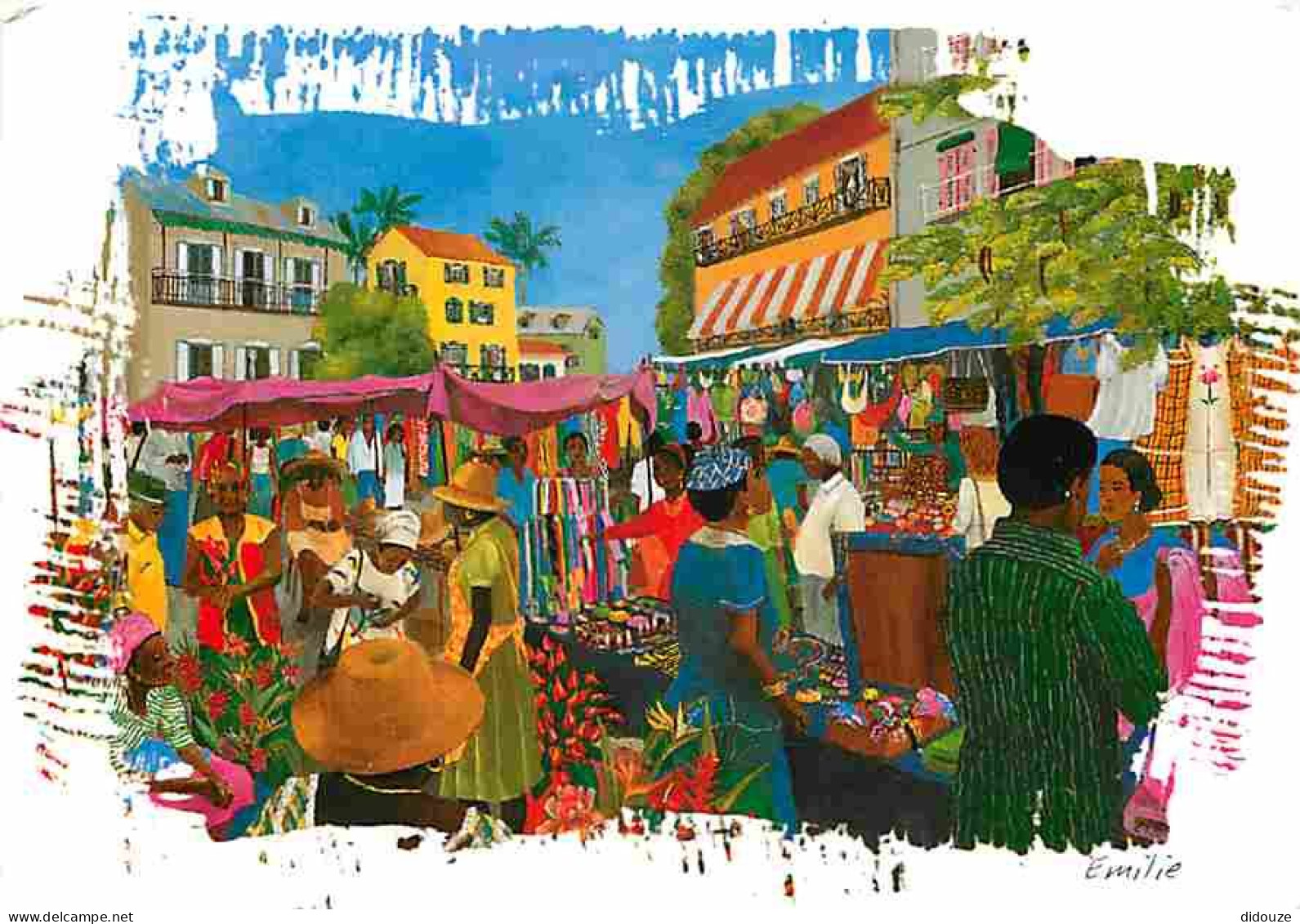 Antilles - Peinture D'Emilie - Marché Forain - CPM - Voir Scans Recto-Verso - Sonstige & Ohne Zuordnung