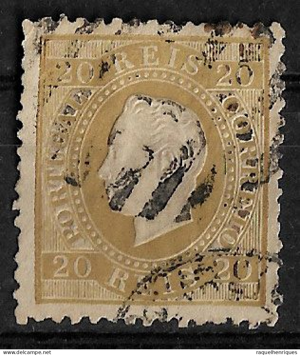 PORTUGAL 1870-76 D. LUIS I 20R P:12.5 USED (NP#94-P17-L7) - Gebraucht