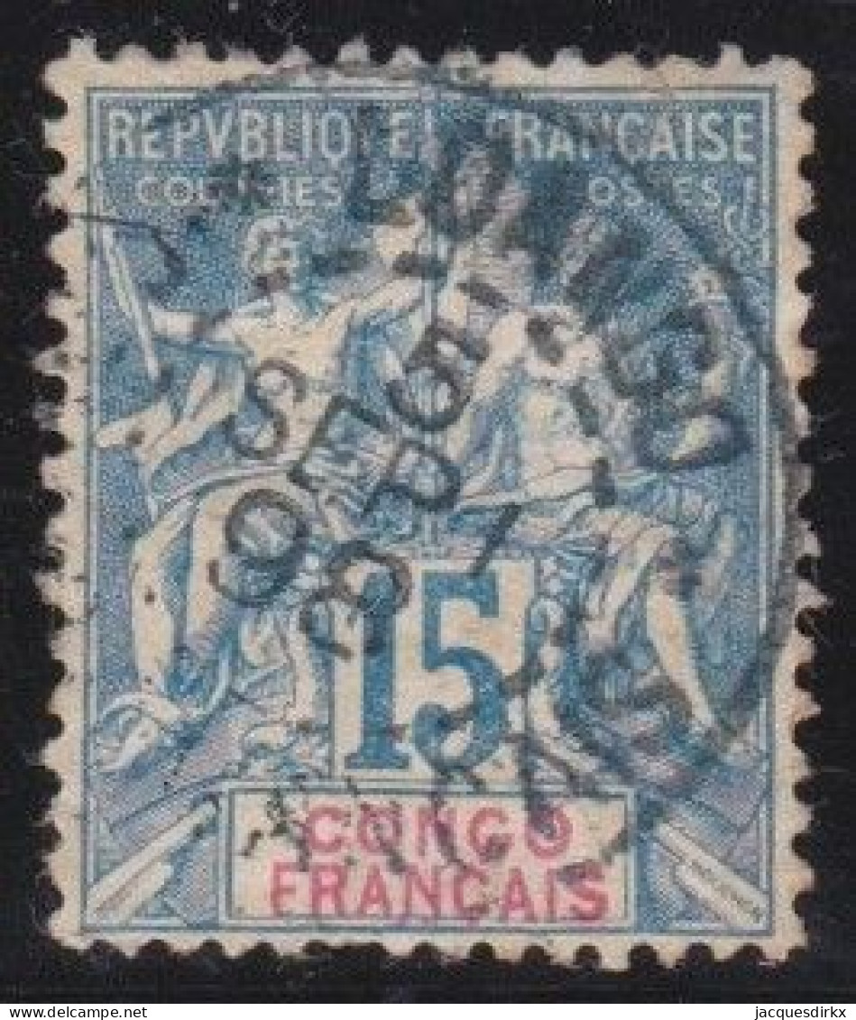 Congo Français  .  Y&T   .     17        .    O     .   Oblitéré - Usati