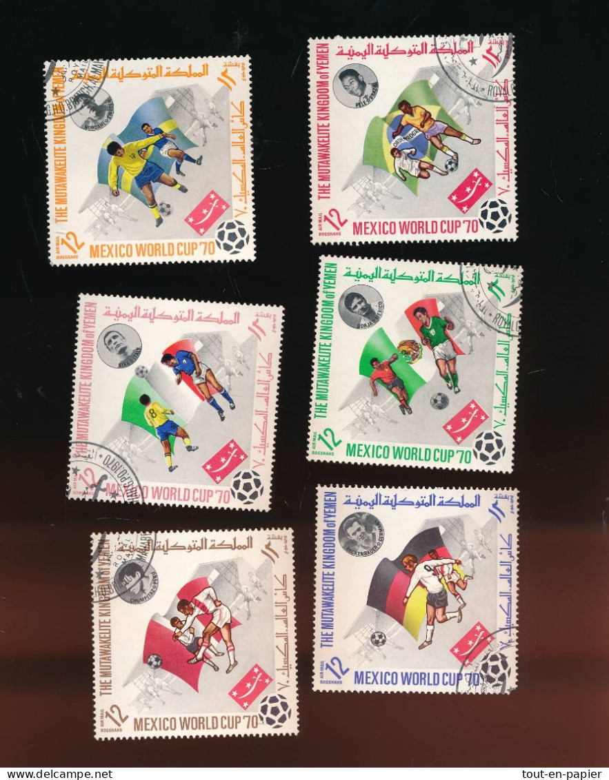 Football - Mexico World Cup 1970  The Mutawakelite Kingdom Of Yemen - 6 Timbres - 1970 – Mexique