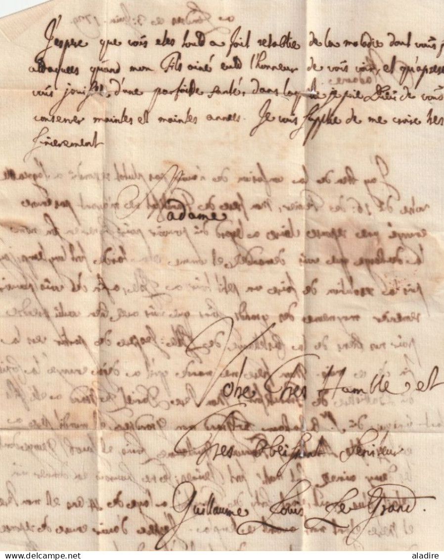 1729 - KGII - Lettre Pliée Avec Corresp En Français De LONDON , Angleterre Vers LILLE En Flandres, France - ...-1840 Precursori