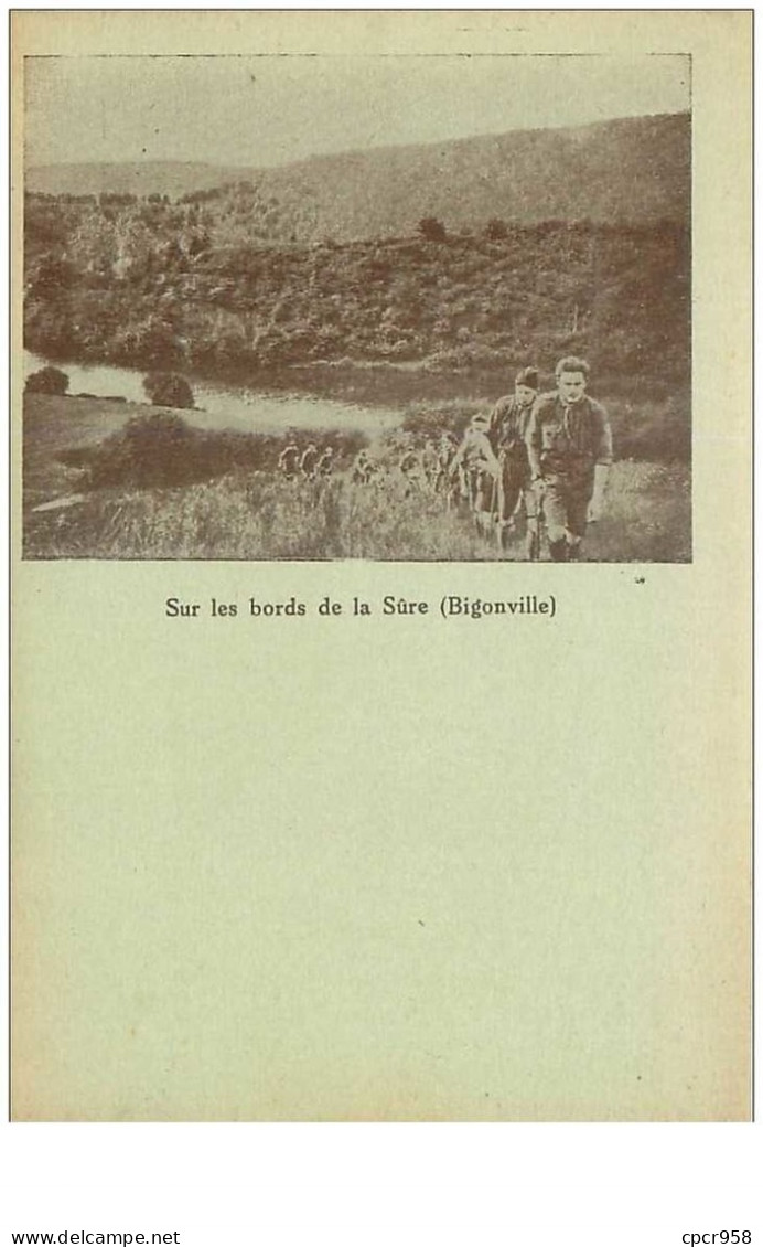 LUXEMBOURG.n°31118.ESCH SUR SURE.SUR LES BORDS DE LA SURE (BIGONVILLE).SCOUT.BOY-SCOUTS LUXEMBOURGEOIS - Esch-Sauer