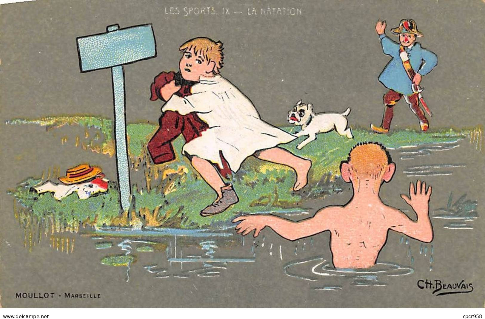 Illustrateurs - N°82310 - Ch. Beauvais - Les Sportifs IX - La Natation - Beauvais