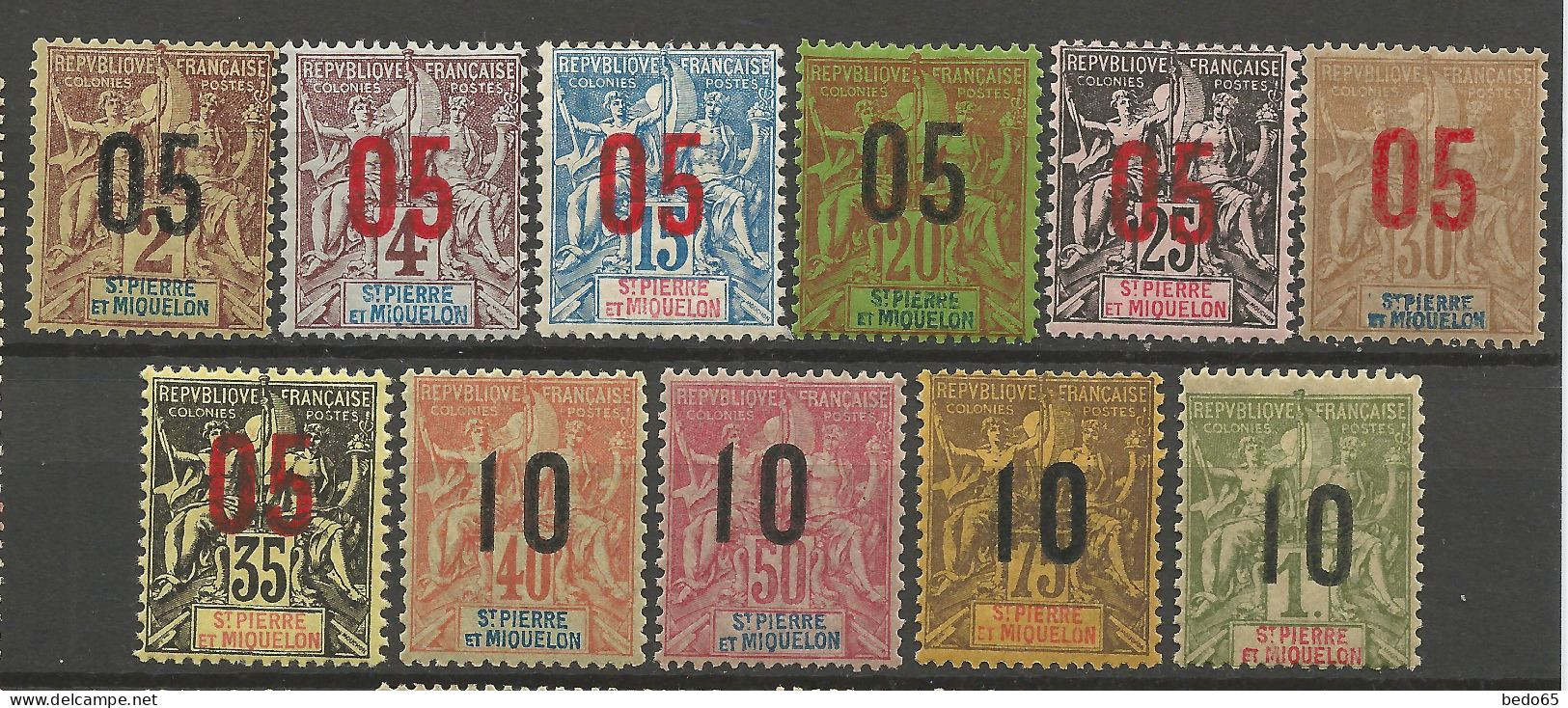 SAINT-PIERRE-ET-MIQUELON N° 94 à 104 Série Complète NEUF** LUXE SANS CHARNIERE / Hingeless / MNH - Unused Stamps