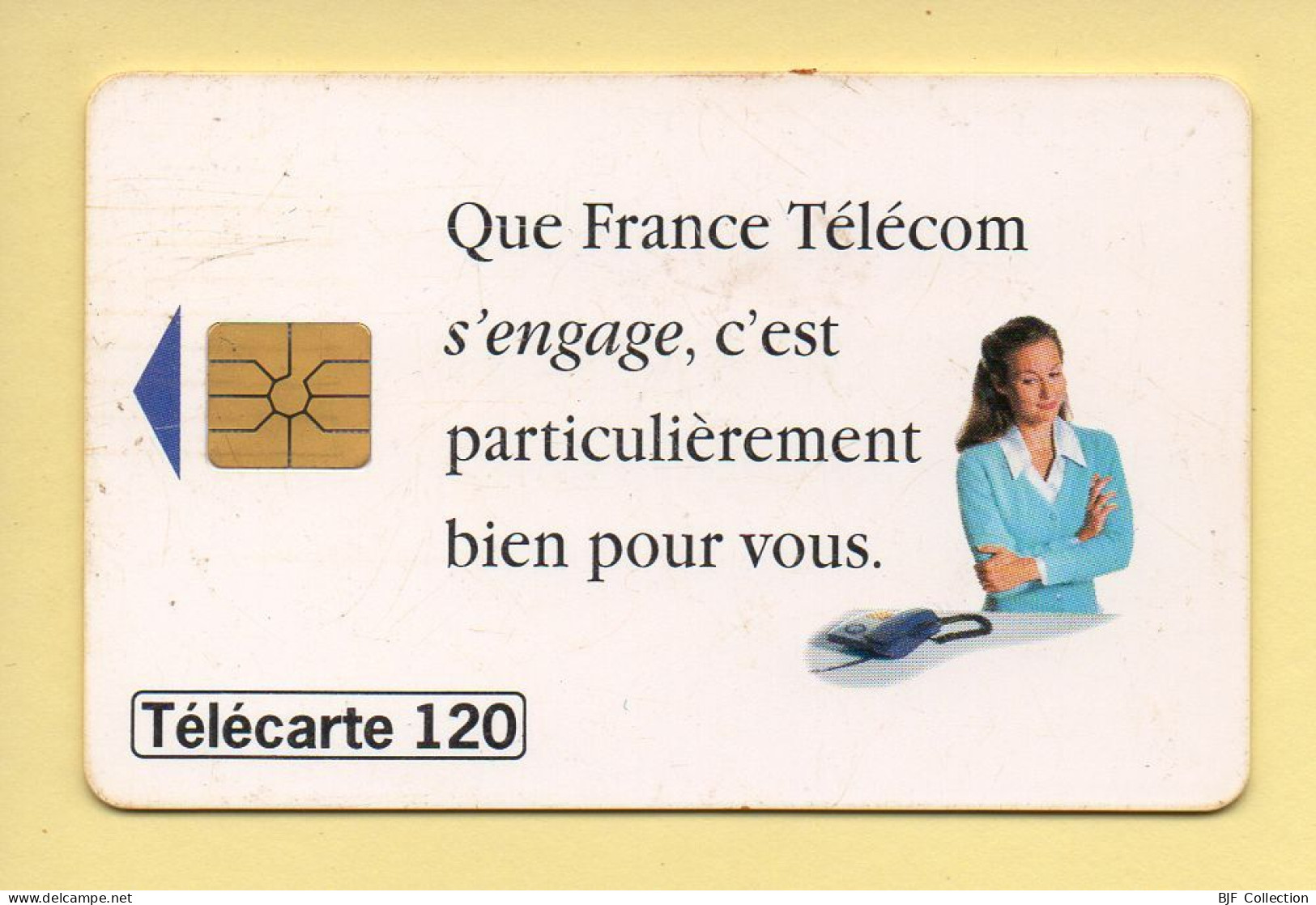 Télécarte 1995 : ENGAGEMENT France Télécom / 120 Unités / 12-95 (voir Puce Et Numéro Au Dos) - 1995