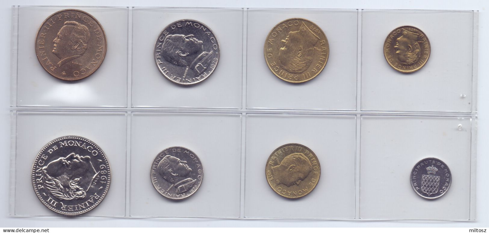 Monaco 8 Coins Set - 1960-2001 Franchi Nuovi