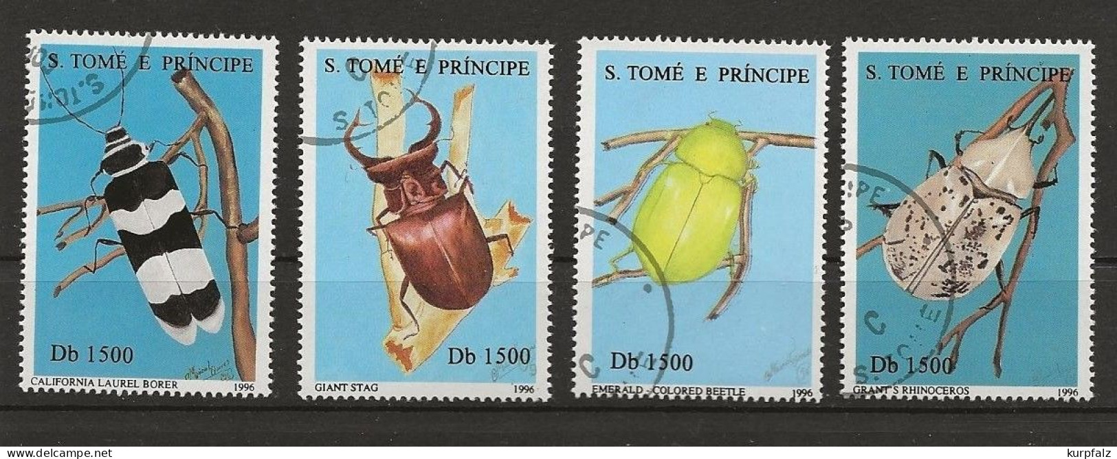 Insekten Käfer, Insects Beetles - Gestempelter Satz São Tomé + Príncipe - Käfer