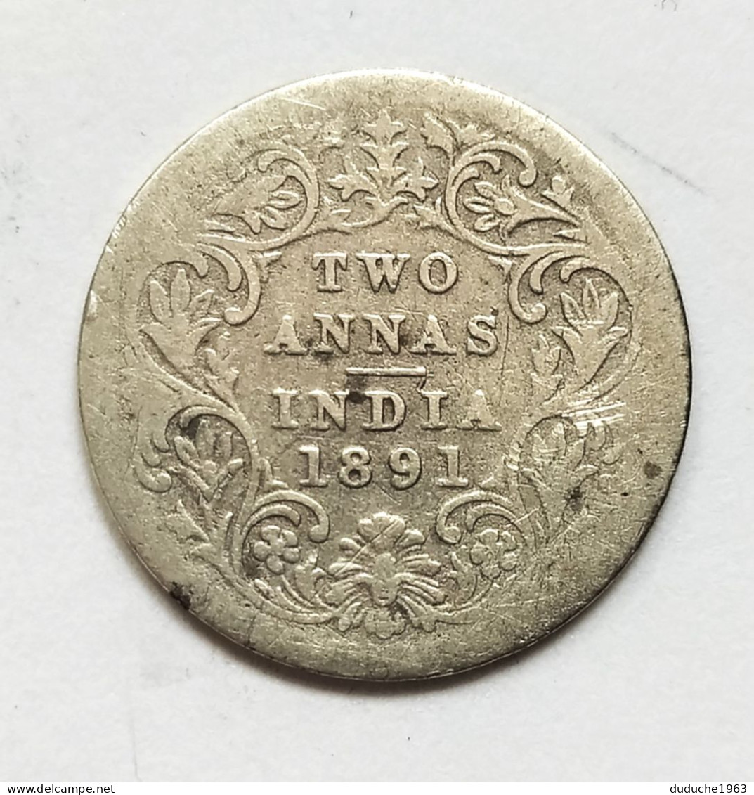 Inde Britannique - 2 Annas Argent 1891 - Kolonien